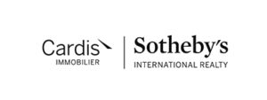 GuestLee luxury rentals—Cardis Immobilier left, Sotheby’s International Realty right, black text on white, separated by line. | GuestLee luxury rental Switzerland