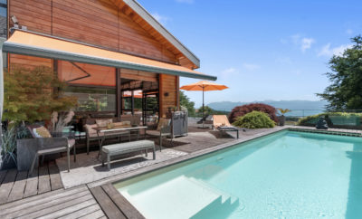 Exclusive Geneva region retreat with Pool, for 9 people, modern with panoramic views