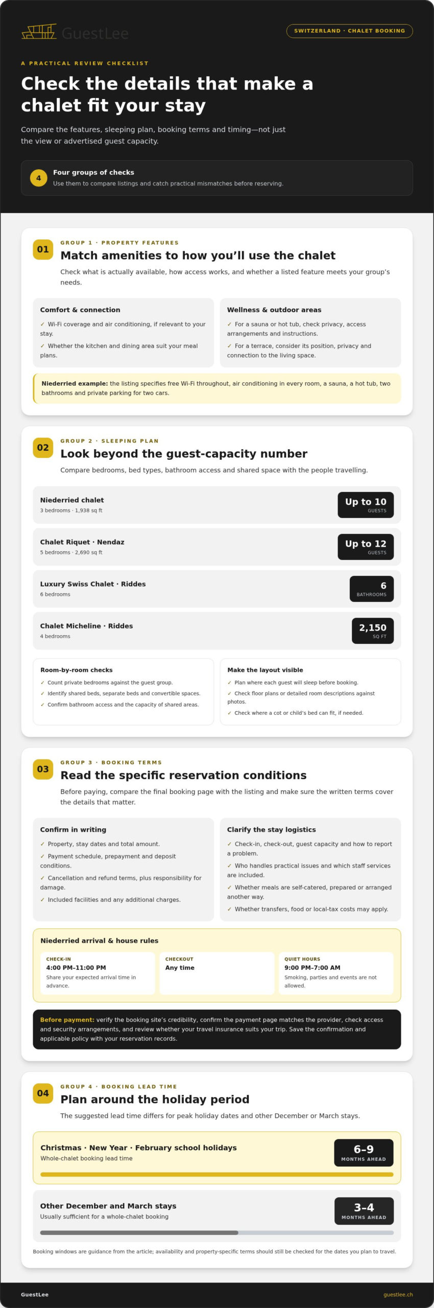 Luxury Chalets in Switzerland: Compare Stays and Booking Terms