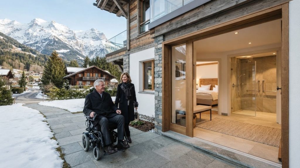 Luxury chalets accessible for elderly guests, with prices